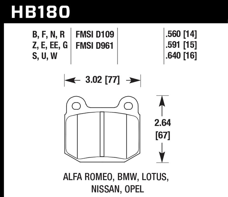 Hawk Performance HB180B.560 HPS 5.0 Street Brake Pads - Image 4